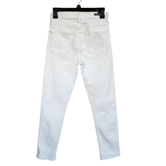 Citizens Of Humanity SZ 26 Harlow Ankle Slim Jeans Hi-Rise Stretch Floral Trim - Picture 4 of 13